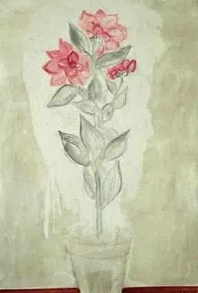 常玉·白底瓶花