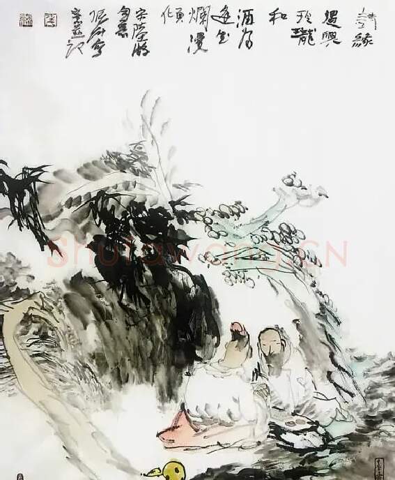 李振坤·陆游诗意图