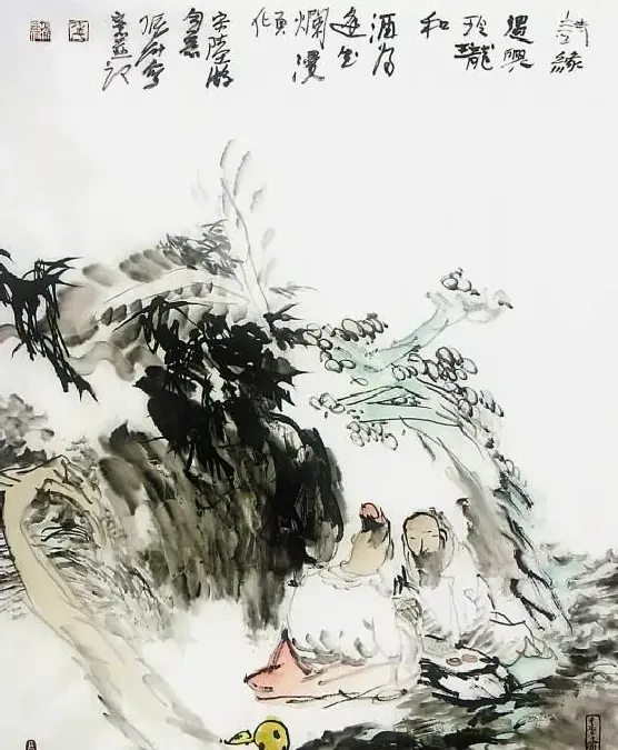 李振坤·陆游诗意图