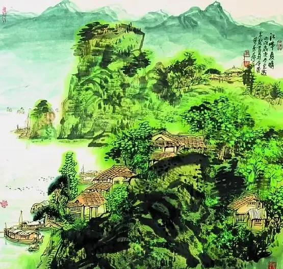 朱葵·江畔夏晴