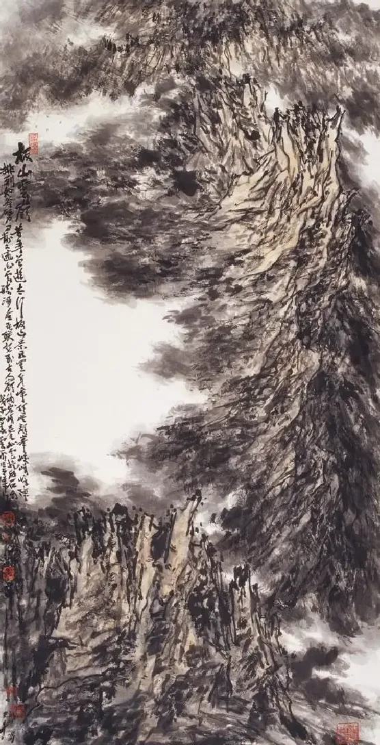 吕云所·《板山云岭》
