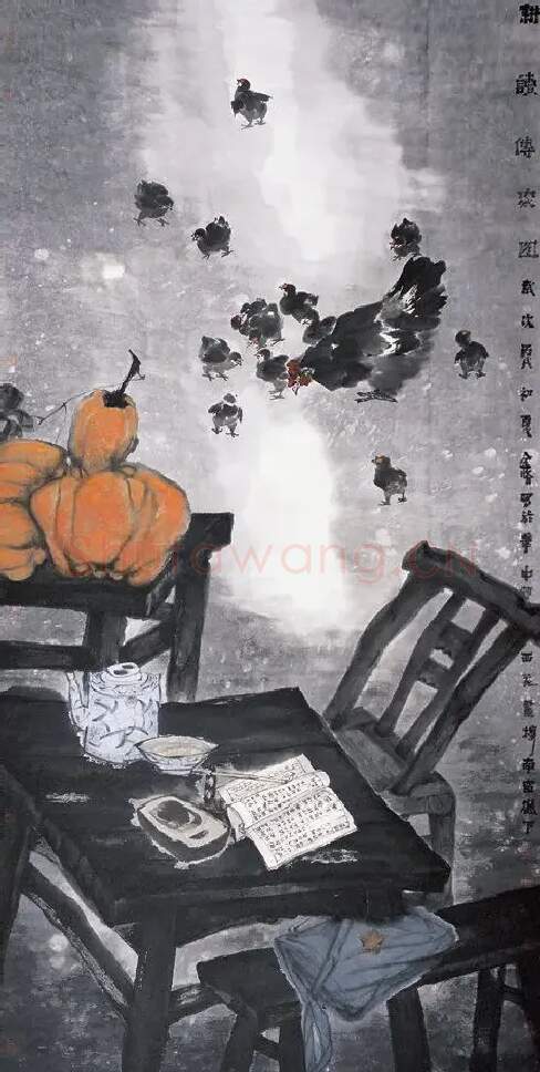魏金修·耕读传家图