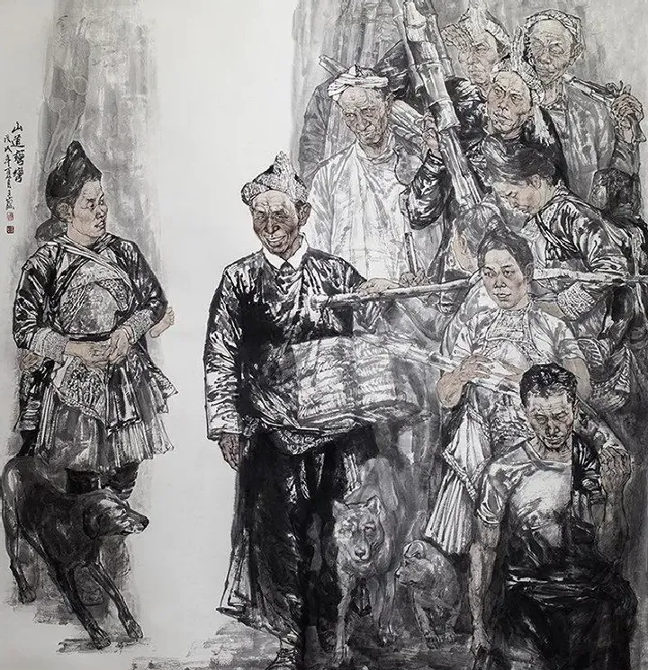 王巍·山道弯弯184×200cm