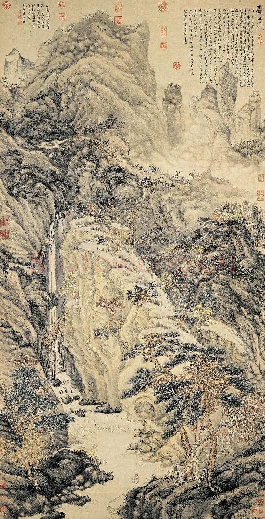 沈周·庐山高图