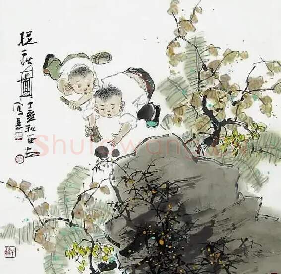 曹留夫·捉秋图