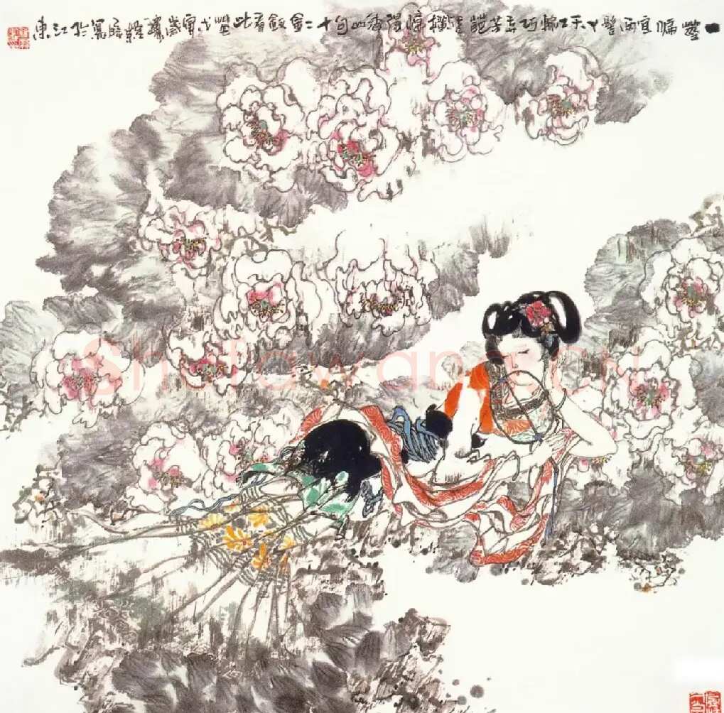 罗屏·春睡图