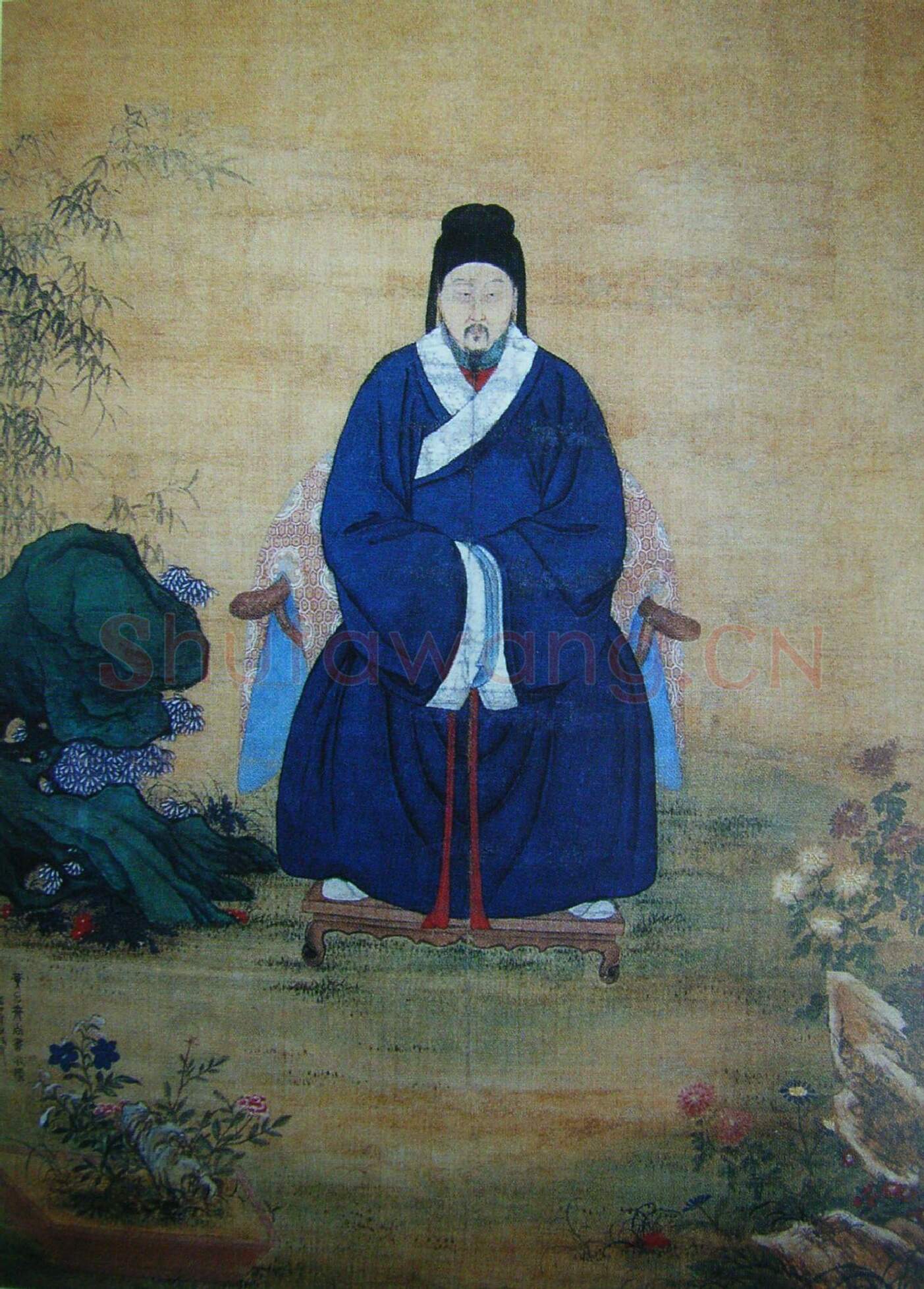 明代书法家黄道周画像简介,黄道周书法作品图片