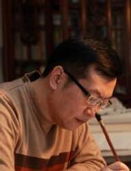 当代书法家何斌画像简介,何斌书法作品图片