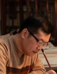 当代书法家何斌画像简介,何斌书法作品图片