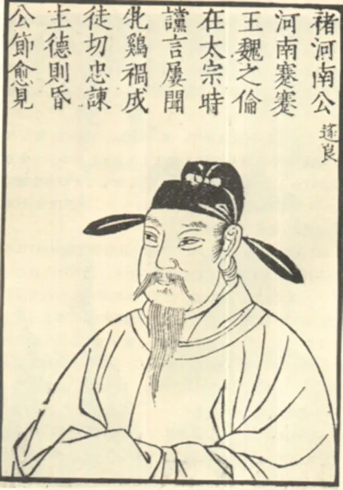 隋唐五代书法家褚遂良画像简介,褚遂良书法作品图片
