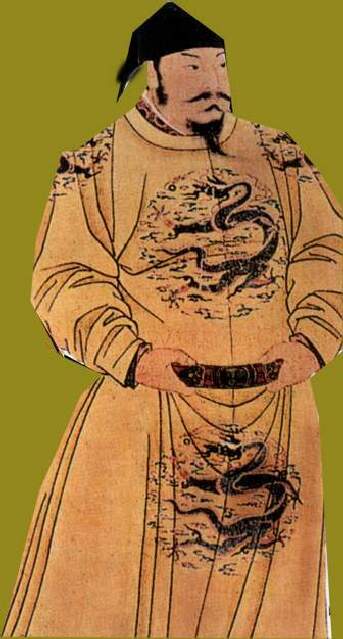 隋唐五代书法家李世民画像简介,李世民书法作品图片