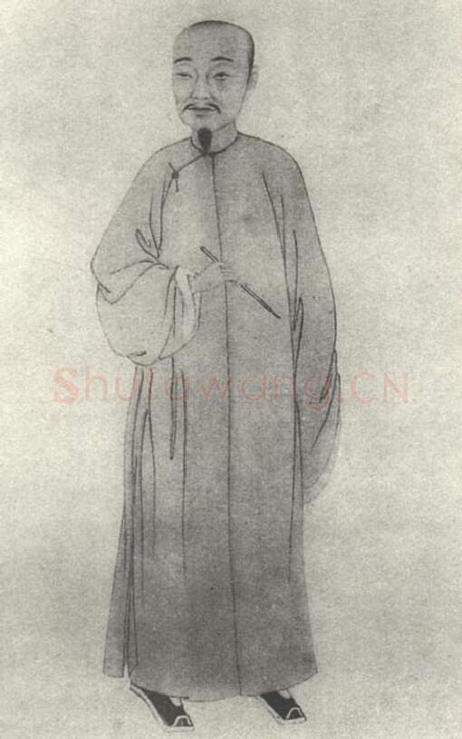 清代书法家查昇画像简介,查昇书法作品图片