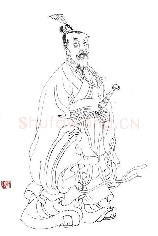 秦汉书法家师宜官画像简介