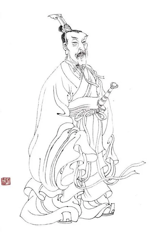 秦汉书法家师宜官画像简介