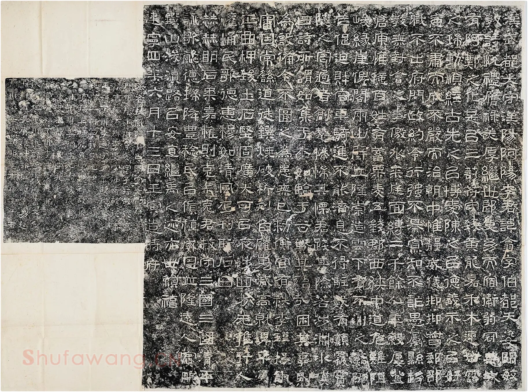 东汉仇靖隶书《李翕西狭颂》又名《黄龙碑》墨拓