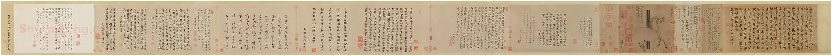 韩干照夜白图全卷