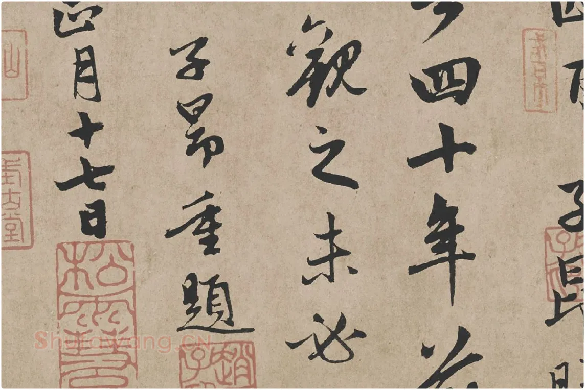 赵孟頫《行书杜甫秋兴八首》高清大图局部 (6)