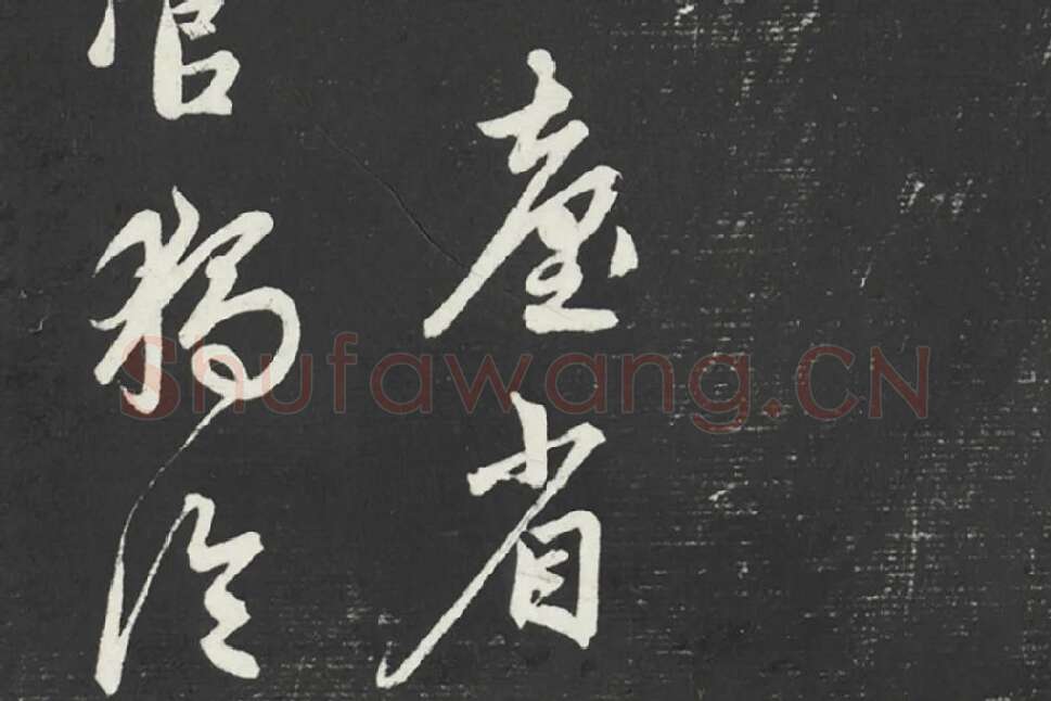 鲜于枢《行草真迹》墨拓字帖局部 (2)