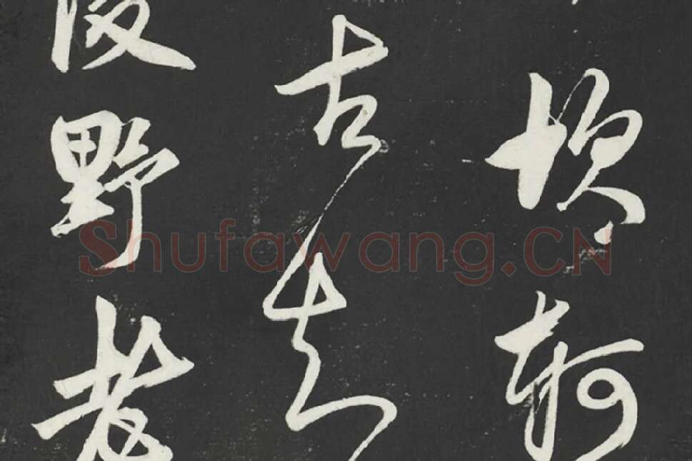 鲜于枢《行草真迹》墨拓字帖局部 (4)