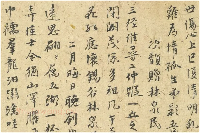 倪瓒行书《自书诗稿》册局部 (10)