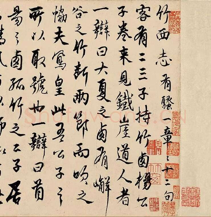 杨维桢行书《竹西草堂记题卷》_07
