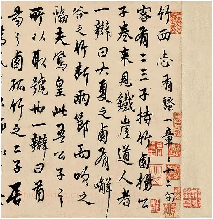 杨维桢行书《竹西草堂记题卷》_07