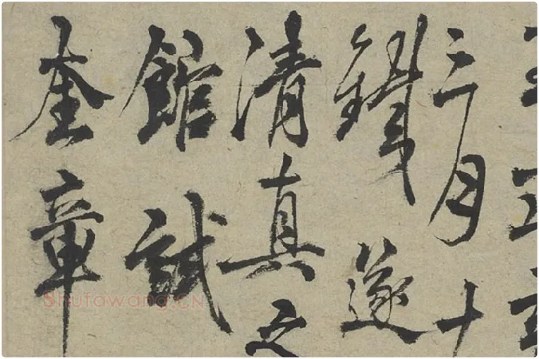 杨维桢行草书书晚节堂诗局部 (3)