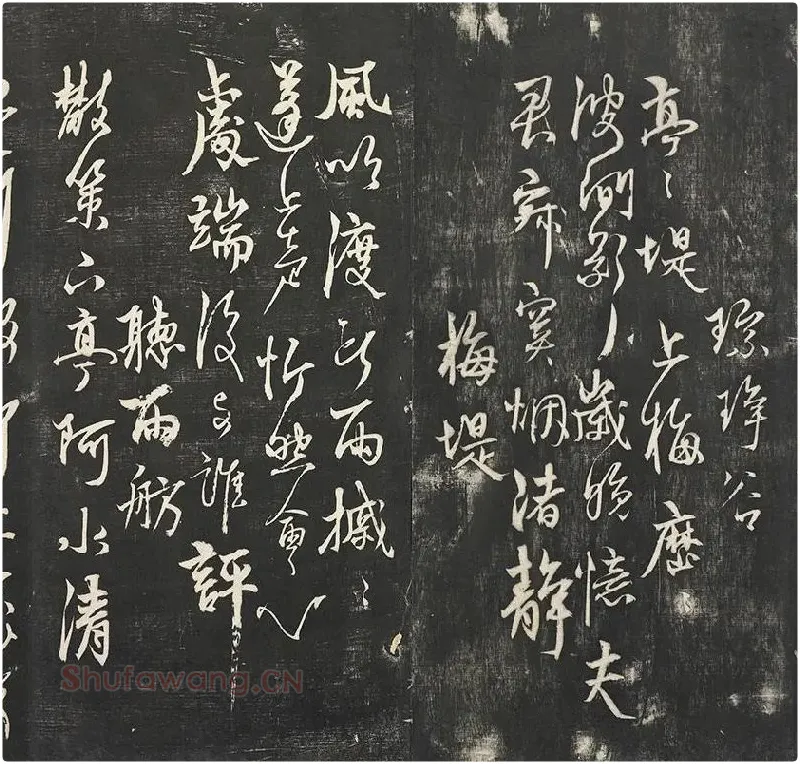 杨维祯墨拓行草书字帖《书张南轩城南诗》_06