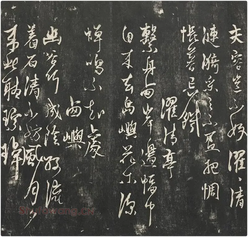 杨维祯墨拓行草书字帖《书张南轩城南诗》_07