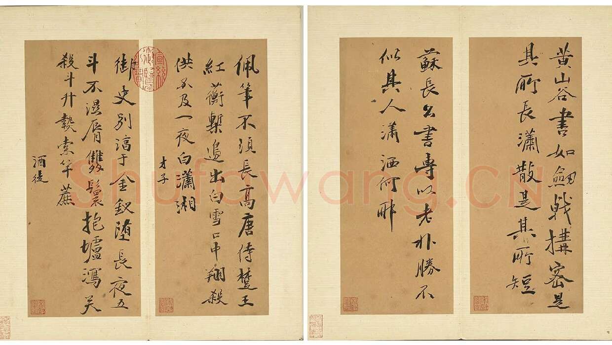 徐渭行书册页《诗帖并书评》册_02