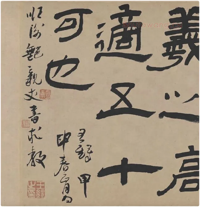 王铎隶书书法《三潭诗卷》_01