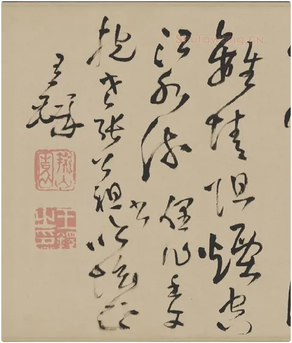 王铎草书五言律诗四首卷_01