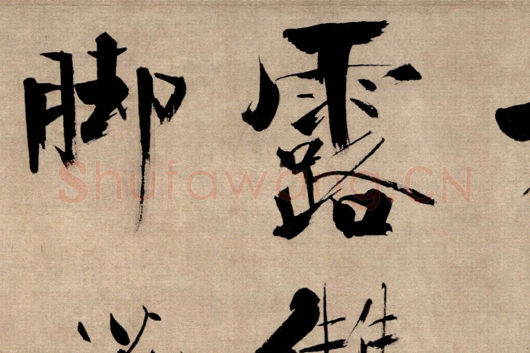 张即之行书《双松图歌》局部 (4)