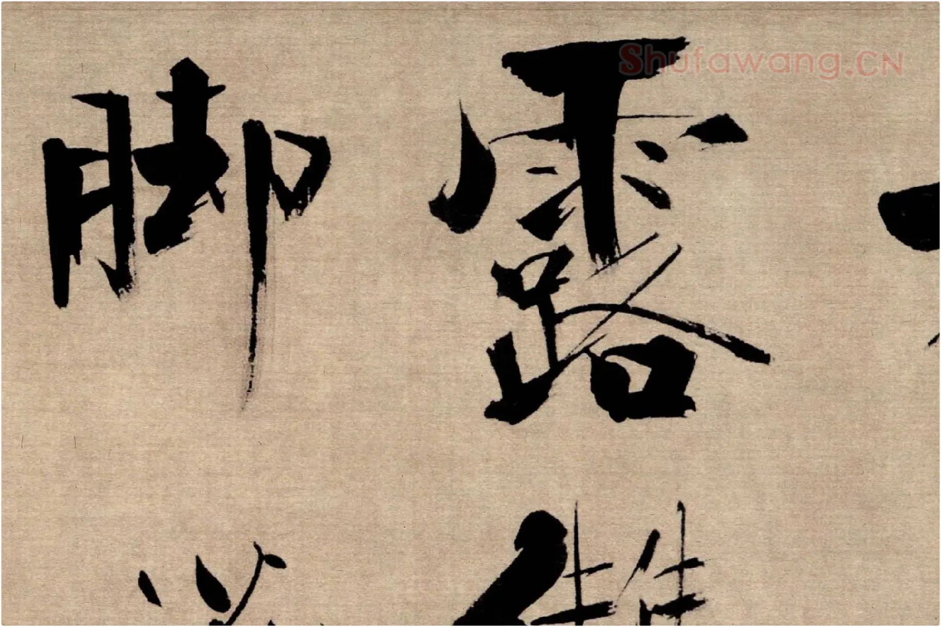 张即之行书《双松图歌》局部 (4)