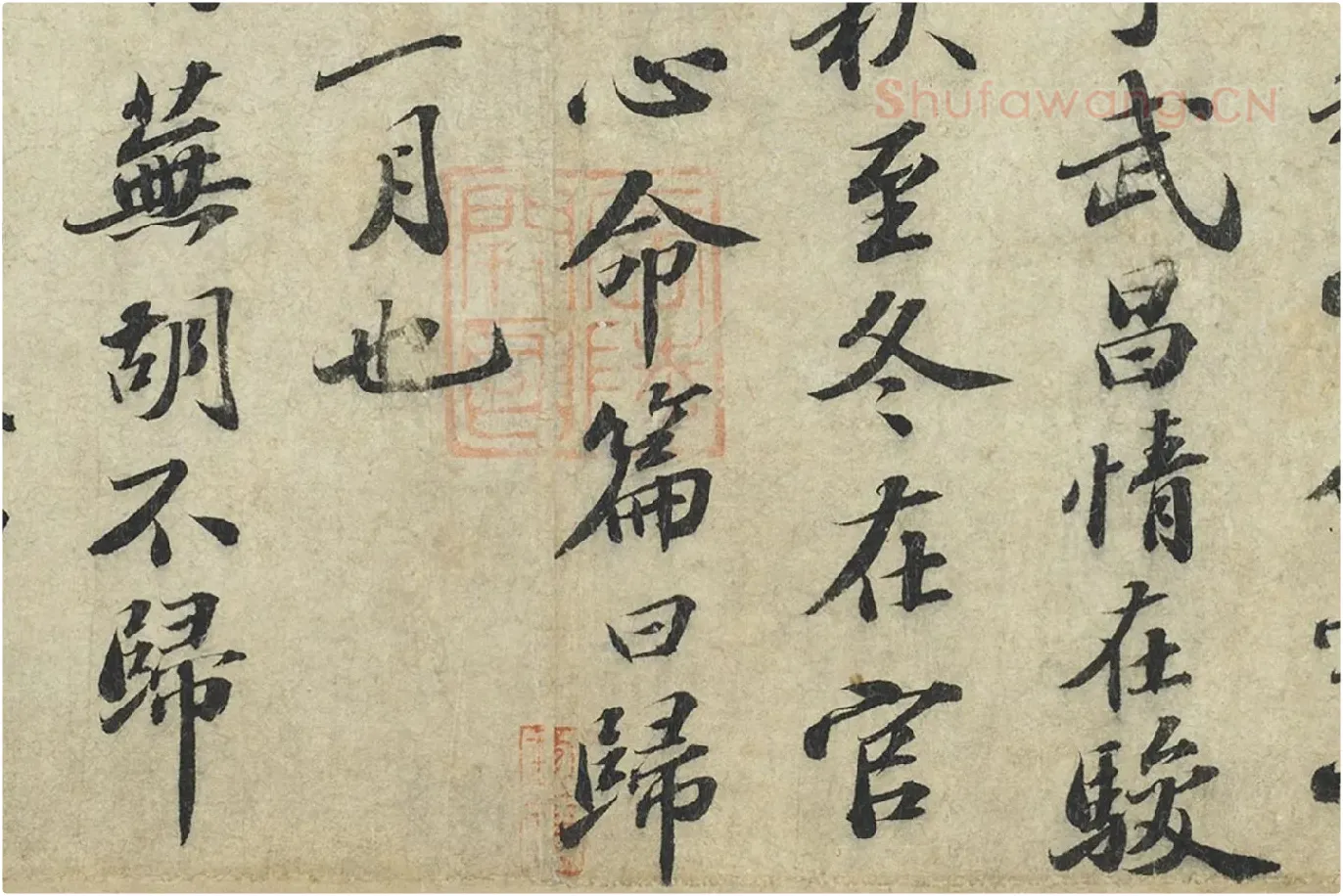 苏轼行楷书《书归去来辞》局部 (4)