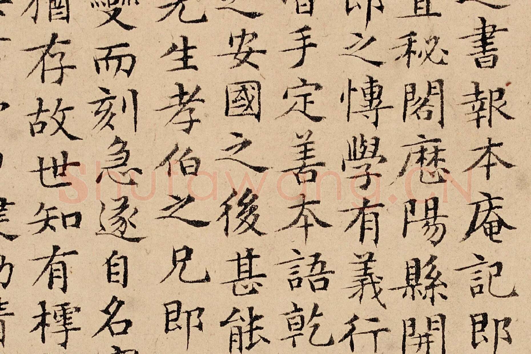 文徵明楷书《题跋汪氏报本庵记》局部 (2)