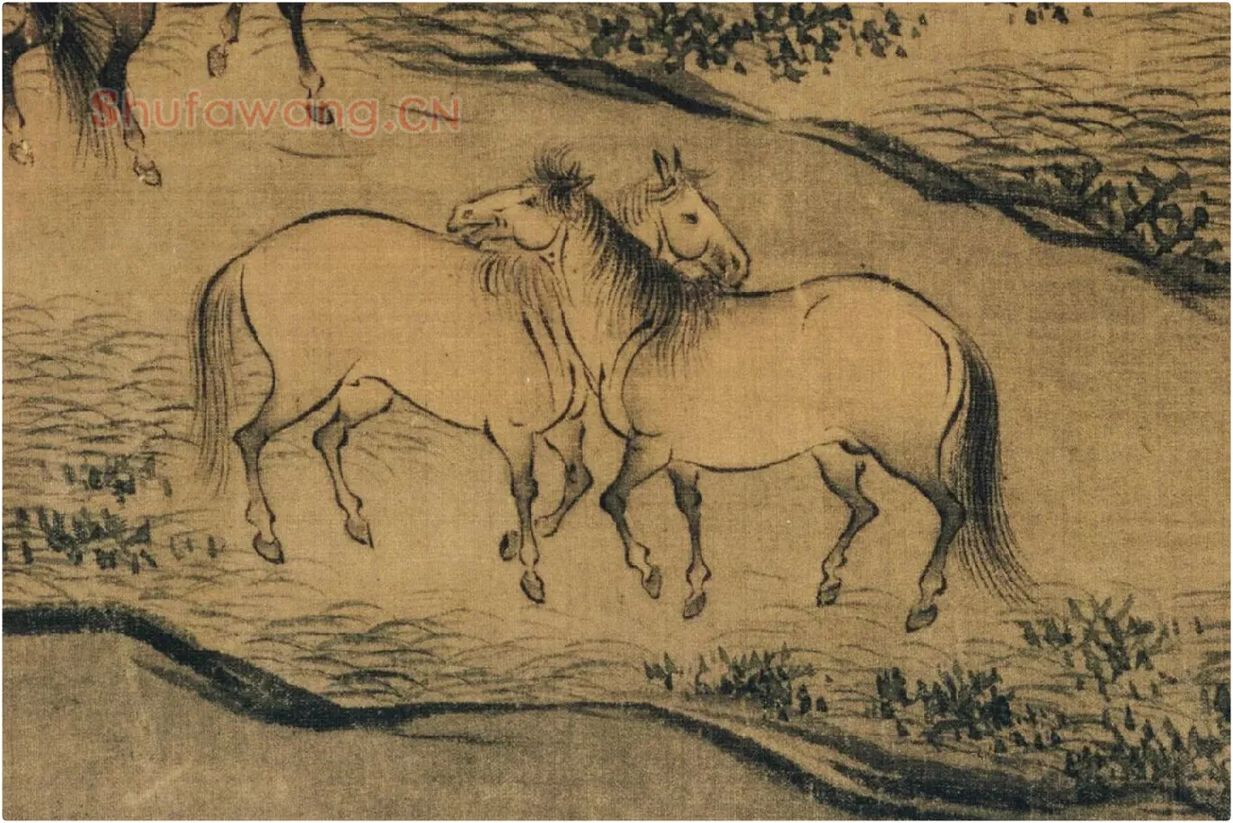 赵构书马和之画《鲁颂三篇》局部 (6)