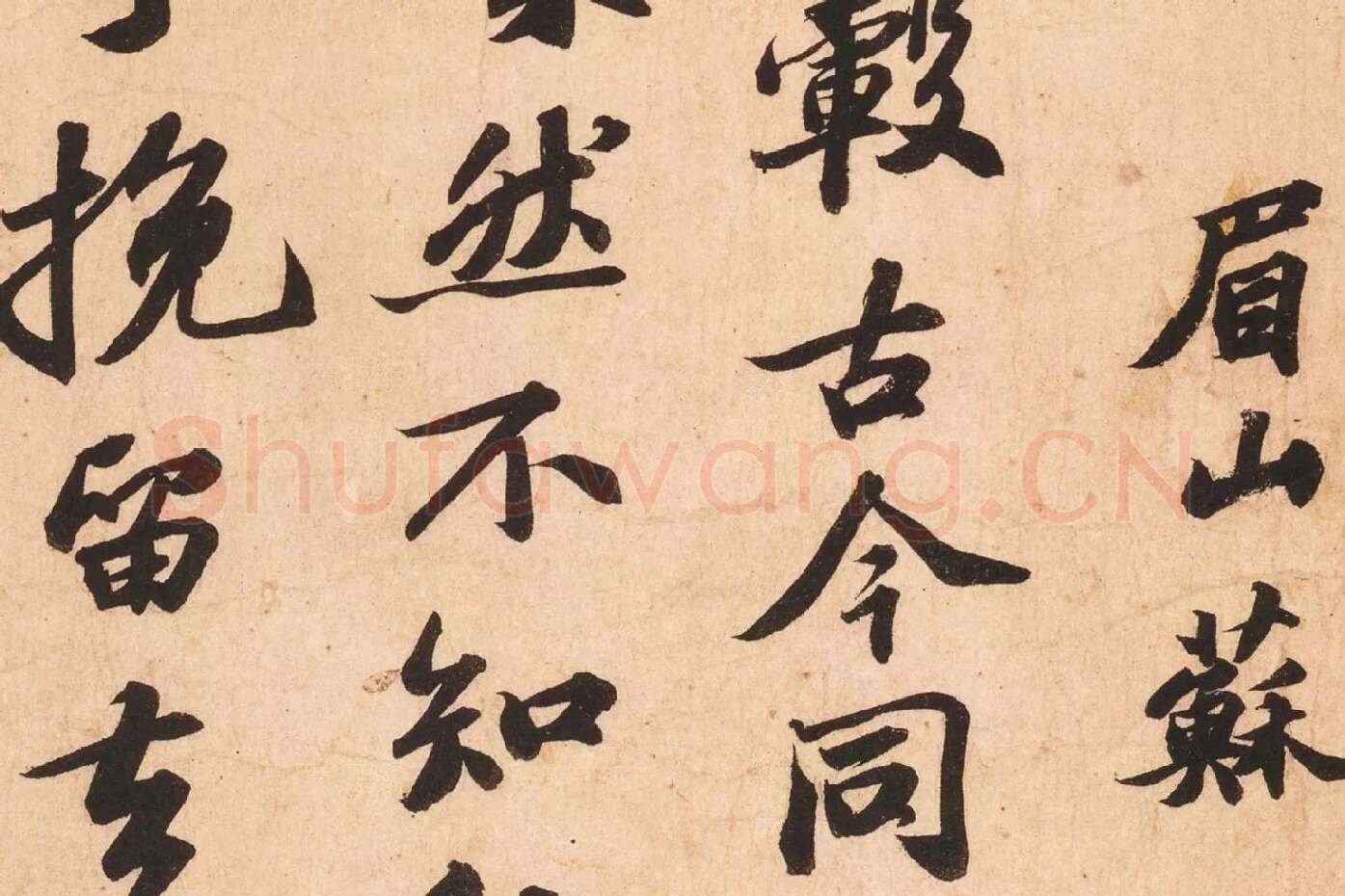 苏轼行书《次辩才韵诗》高清大图局部 (5)