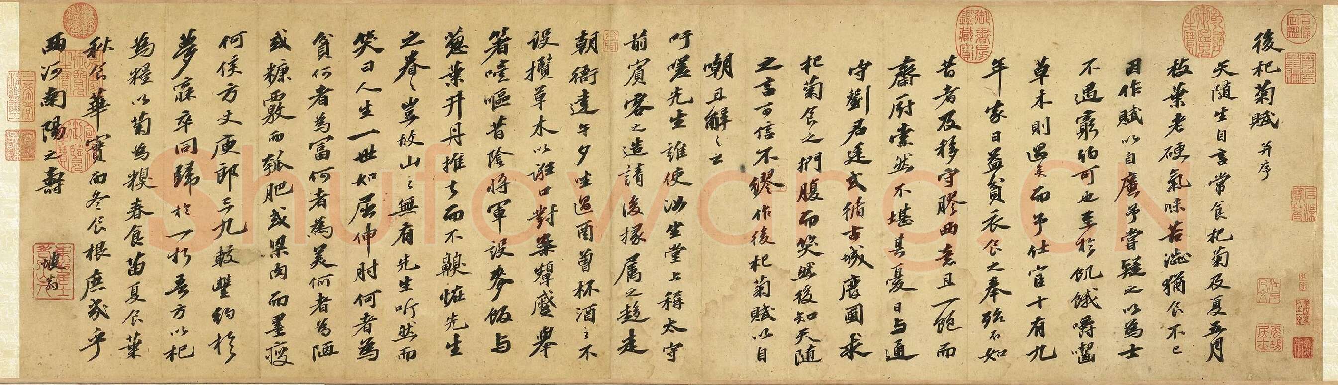 苏轼行书《自书后杞菊赋》