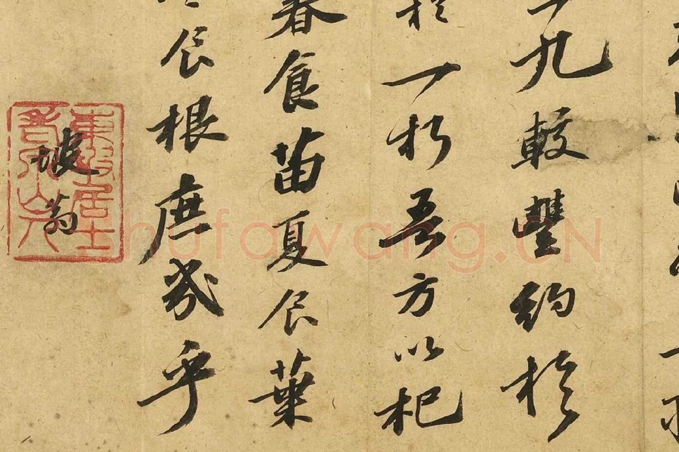 苏轼行书《自书后杞菊赋》局部 (7)
