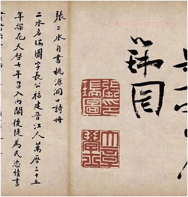 张瑞图草书《桃源洞口诗》_02