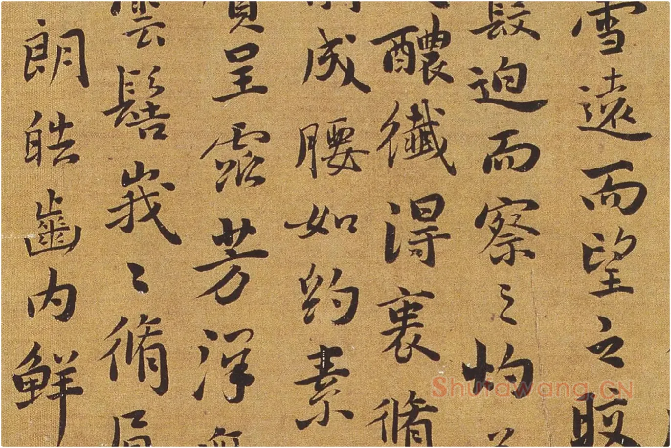 祝允明行楷书《洛神赋》局部 (3)