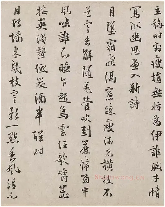 吴镇书画合璧图《墨梅图卷》_05