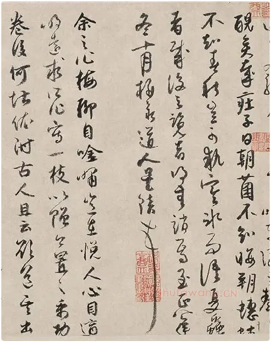吴镇书画合璧图《墨梅图卷》_08