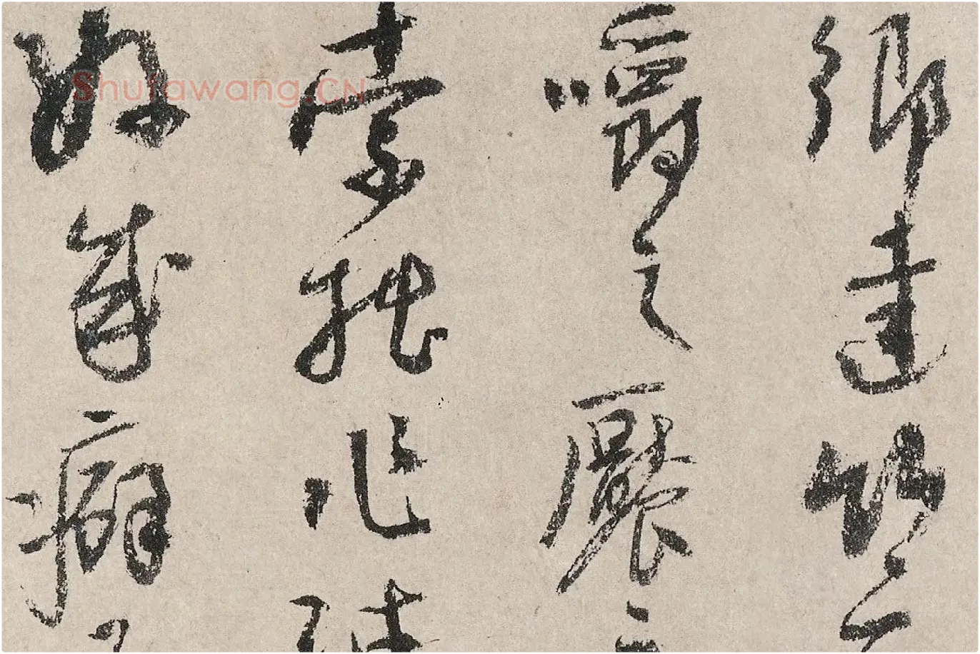 吴镇书画合璧图《墨梅图卷》高清大图局部 (9)