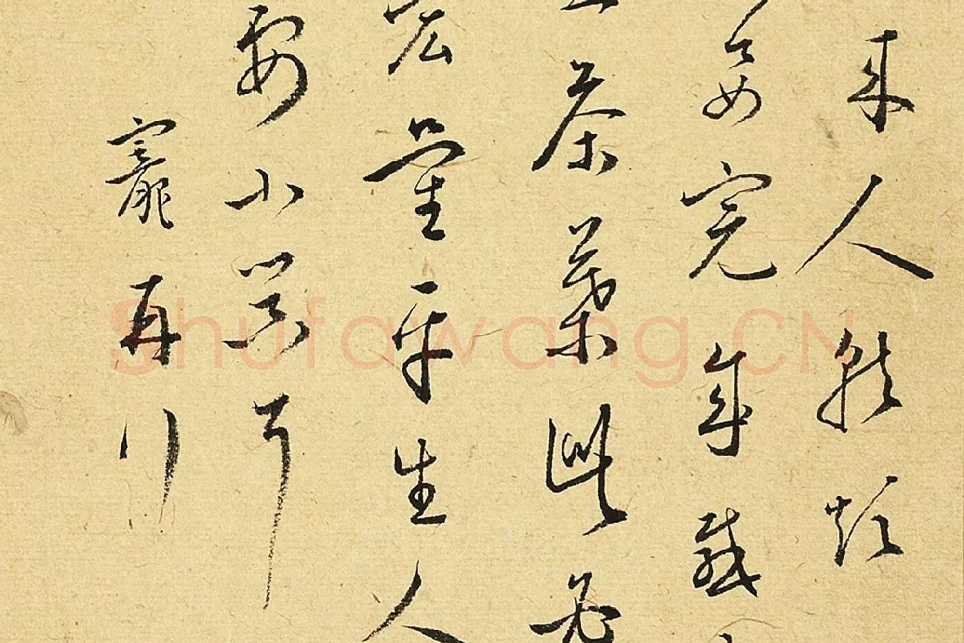 王宠草书尺牍页局部-02