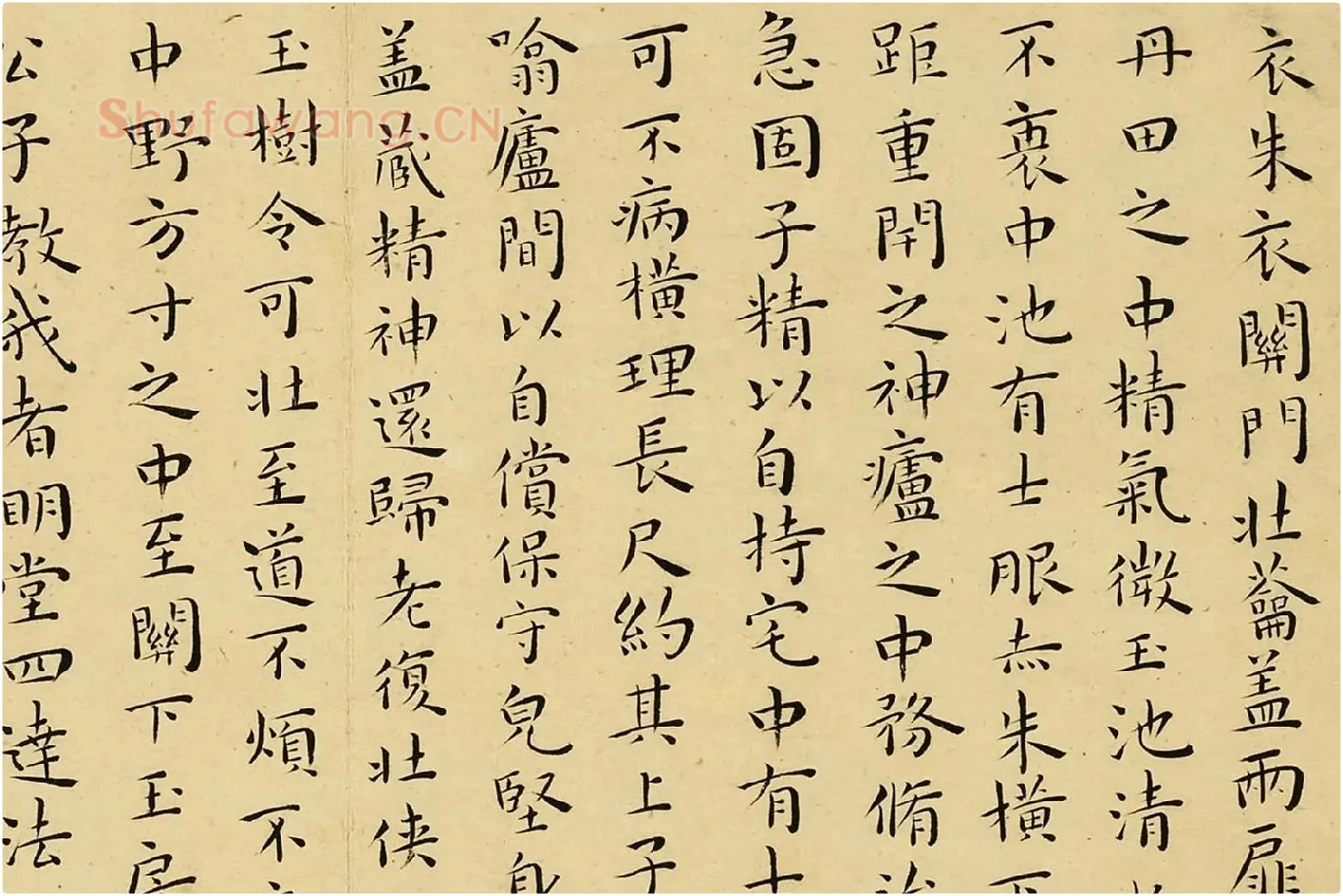 王宠小楷书册页局部 (6)