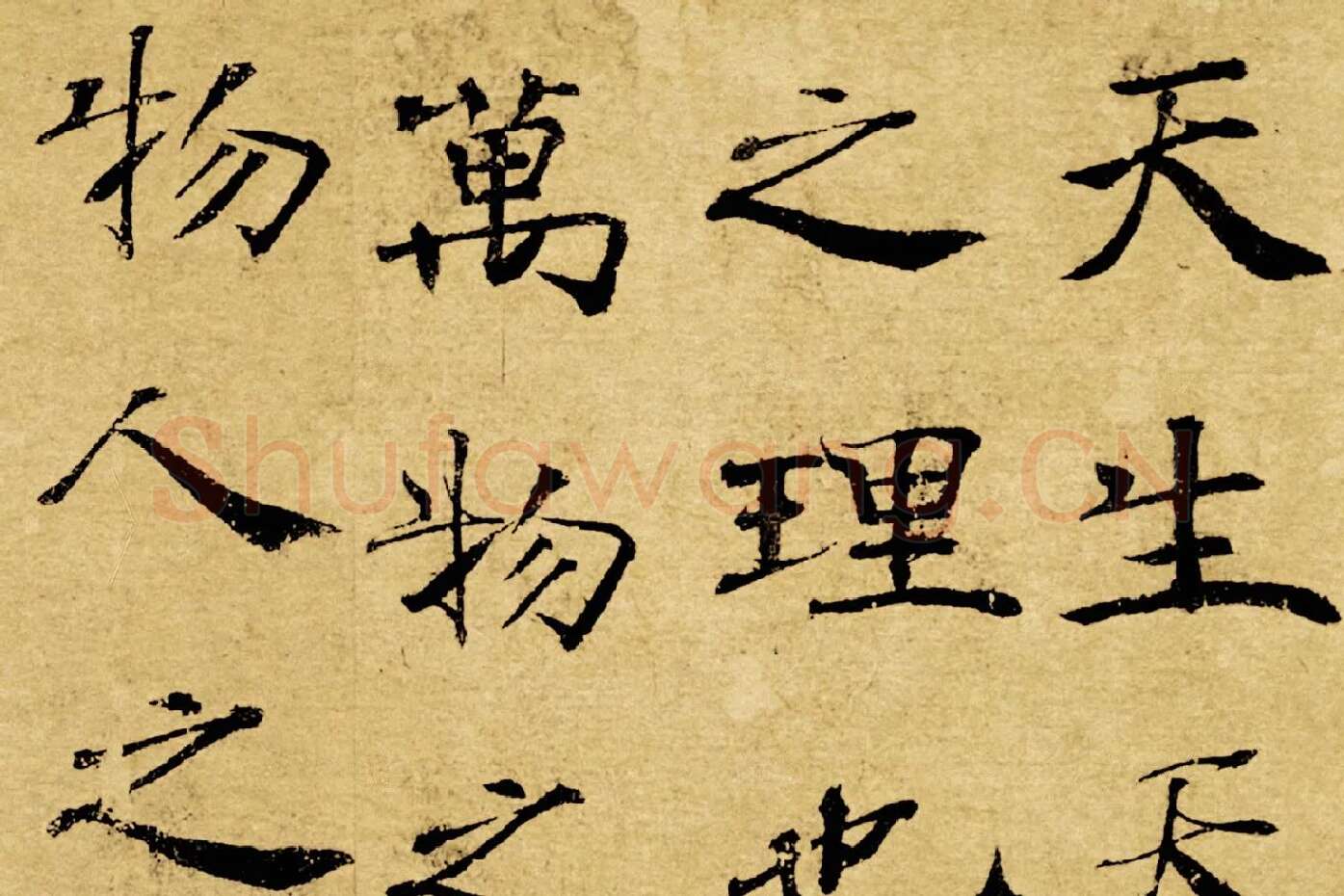 褚遂良大字行楷书《阴符经》局部 (6)