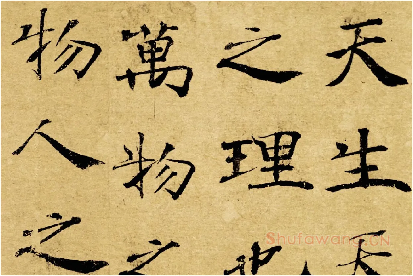 褚遂良大字行楷书《阴符经》局部 (6)