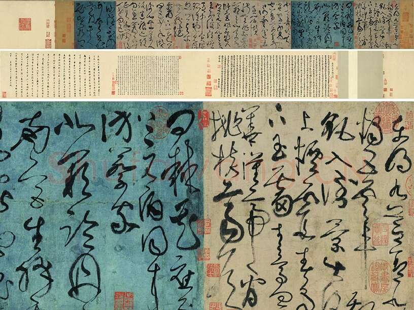 张旭狂草书《古诗四帖》全卷
